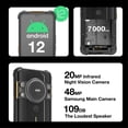 thumbnail image 2 of AGM H5 4G Rugged Smartphone 6.51inch 4GB 64GB 7000mAh IP68/IP69K Android12-Black, 2 of 6