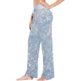 thumbnail image 2 of Women's Pearl Sequins Shiny Glitter Pajama Pants, Casual Pajama Bottoms Lounge Pants Wide Leg, 2 of 7