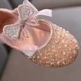 thumbnail image 6 of Penkiiy Trending Girls Casual Shoes | Crystal Pearl Bow Flats - Toddler Footwear (Lightweight & Non-Slip), 6 of 9