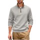 thumbnail image 2 of Ceisia Men's Casual Striped Half Button Round Neck Pullover with Pocket Daily Fashion Top Gift, 2 of 9