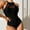 Black, variant on MSJUHEG Cross Back,Strapless Bathing Suits,Ribbed One Piece Swimsuits for Women,Womens One Piece Swimsuits,Push Up Swimwear,Tummy Control Swimsuits for Women,Bandeau Bathing Suits Black L