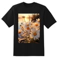 thumbnail image 2 of Plus Size Shirt for Women Black Tops for Women Oversized Short Sleeves Shirt for Women Daisies2 T Shirt Crewneck Shirt for Women 3XL, 2 of 5