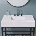 thumbnail image 7 of 36. in Stone effects Vanity Top in Snow White Apron with White Sink, 7 of 7