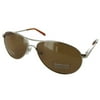 Kenneth Cole Reaction Mens 'KC2402P' Aviator Sunglasses, Silver/Brown Gradient