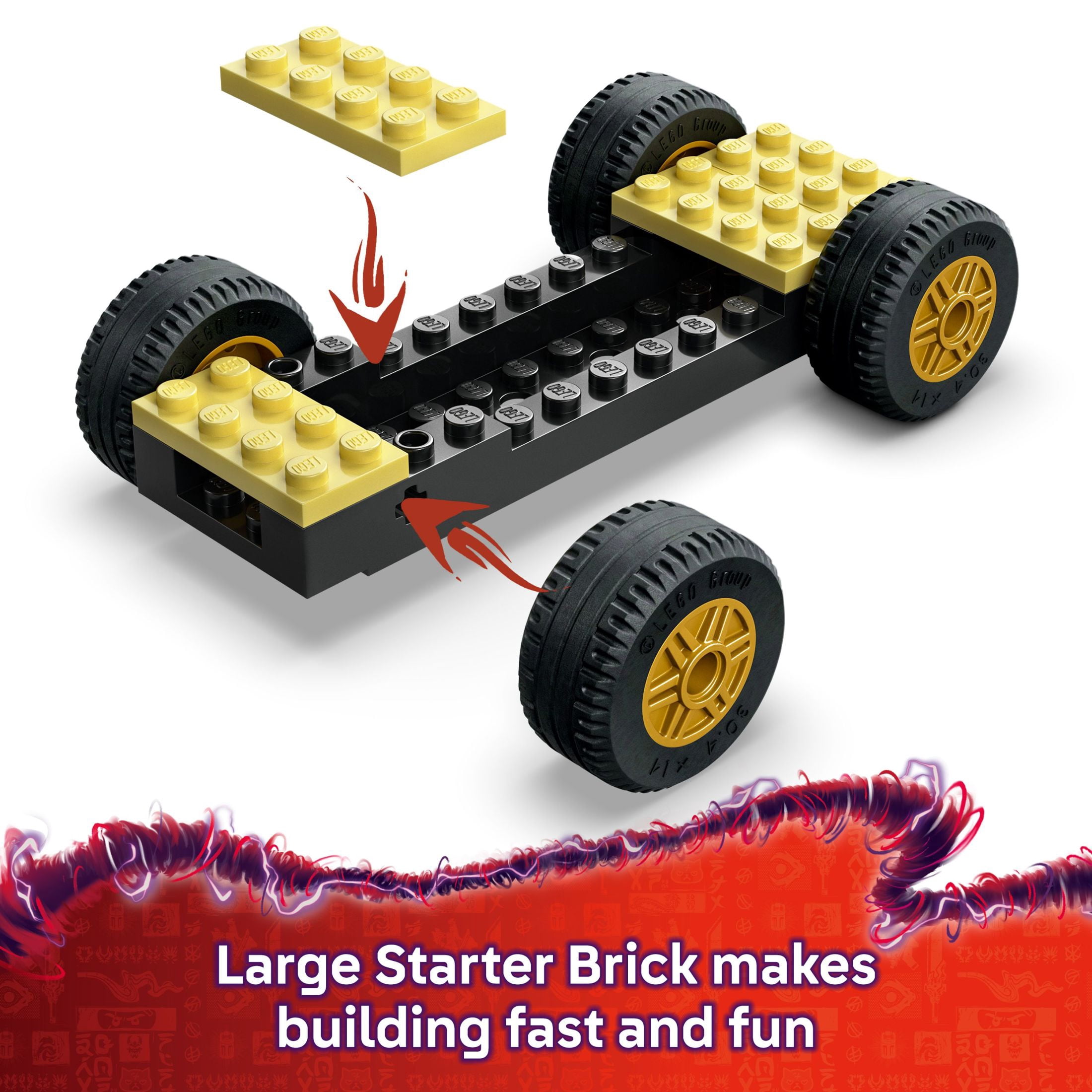 LEGO NINJAGO Rogue vs. Drix Race Car Duel Building Toy, 71840, 111