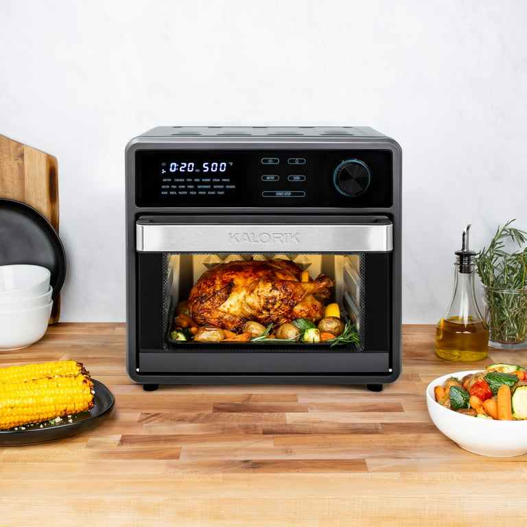 Kalorik Air Fryer Toaster Oven, MAXX® AFO 47804 BK 16 Quart, Touch Air  Fryer Oven, 9-in-1 Toaster Oven Air Fryer Combo
