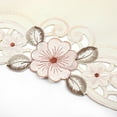 thumbnail image 4 of MYG 12x18in Table Runner Embroidered Floral Lace Fabric Translucent Gauze Table Cloth 3#, 4 of 9