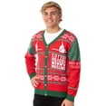 thumbnail image 5 of ELF The Movie Men's Cotton Headed Ninny Muggins Button-Down Ugly Christmas Sweater, 5 of 6