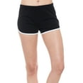 thumbnail image 2 of Urban Look Womens Elastic Waist Dolphin Running Workout Yoga Fitness Shorts (Black, Large), 2 of 3