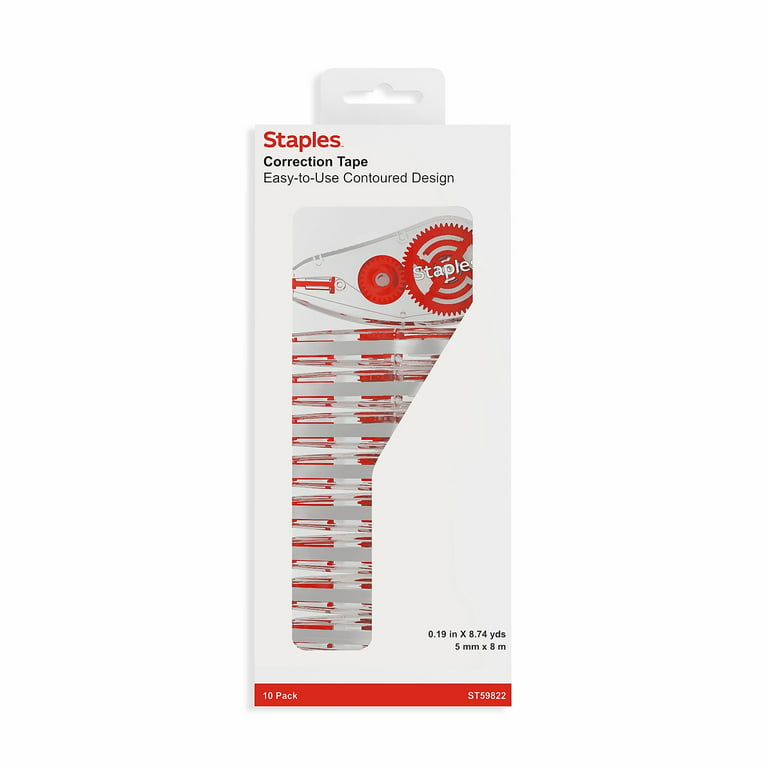 Staples Topwinder Correction Tape 10/Pack (51666) 