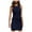 Navy, variant on QLEICOM Women's 2023 Summer Dress Casual Sleeveless Round Neck Tight-fitting Mini Dress Beach Sundress Mini Flared Tank Dress Navy XXL, US Size:12