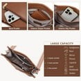 thumbnail image 4 of Crossbody Bags for Women 2PCS Vegan Leather Hobo Purses Wallet Set Shoulder Handbags With Wide Shoulder Strap, 4 of 7