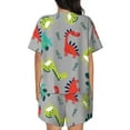 thumbnail image 3 of Bixox Women's Cute Dinosaur Printed Pajama Set 2 Piece Lounge Set Top and Shorts Soft Pajamas, Shorts with Pockets, 3 of 7