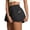 A-Black190, variant on SONXAHE Women's Letter Print Athletic Skort Drawstring Closure Inner Shorts Sport Activewear