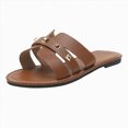 thumbnail image 4 of KPOPLK Lane Cork Footbed Sandals for Women – Comfortable Double Buckle Slip-On with Genuine Suede Footbed & Arch Support Slides for Women Footwear（Brown11）, 4 of 6