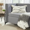 thumbnail image 5 of Peppermint Home Tufted Waves Decorative Pillow Cover with Tassels, 14"x 24", Ivory, 5 of 6
