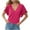 New/Watermelon Red, variant on Otvok Womens Spring and Summer Blouses V-Neck Short-Sleeve Solid Loose Casual Tops