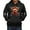 Black, variant on Zhanqunnn Men's Autumn And Winter Hoodie With Floral Cattle Print Hooded Sweatshirt Shoulder Down Long Sleeved Sweatshirt Top Men Hoodies Pullover, Size XXXL
