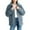Blue, variant on Women's Sherpa Jacket, Fashion Casual Wool Fleece Jacket, Long Sleeve Button Down Winter Warm Zipper Coat with Pockets