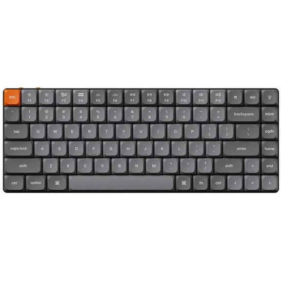 Keychron K3M-H1 K3 Max QMK VIA WL 75 Percent Custom Low Profile Gateron Wireless RGB Mechanical Keyboard with Red Switch, Black
