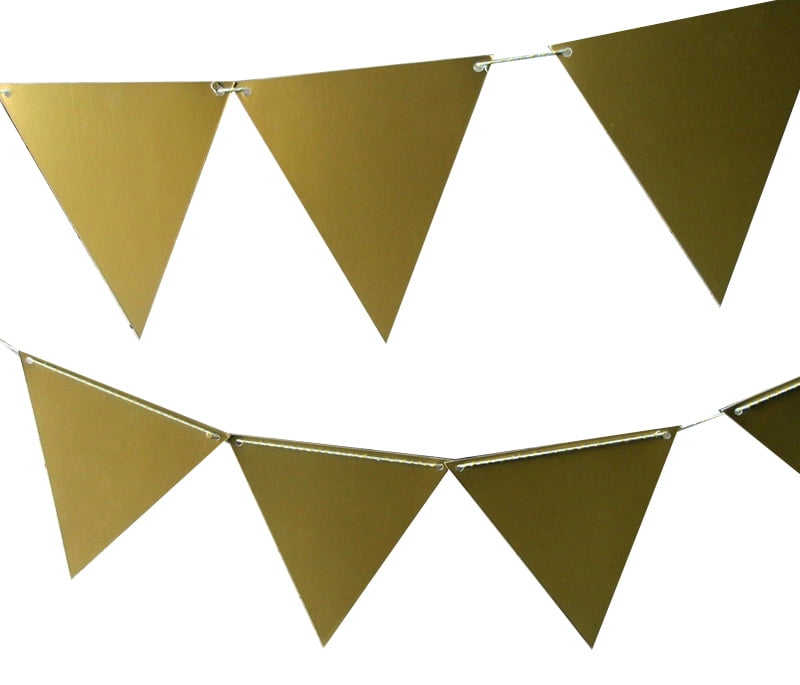 Quasimoon Gold Large Triangle Pennant Banner by PaperLanternStore ...