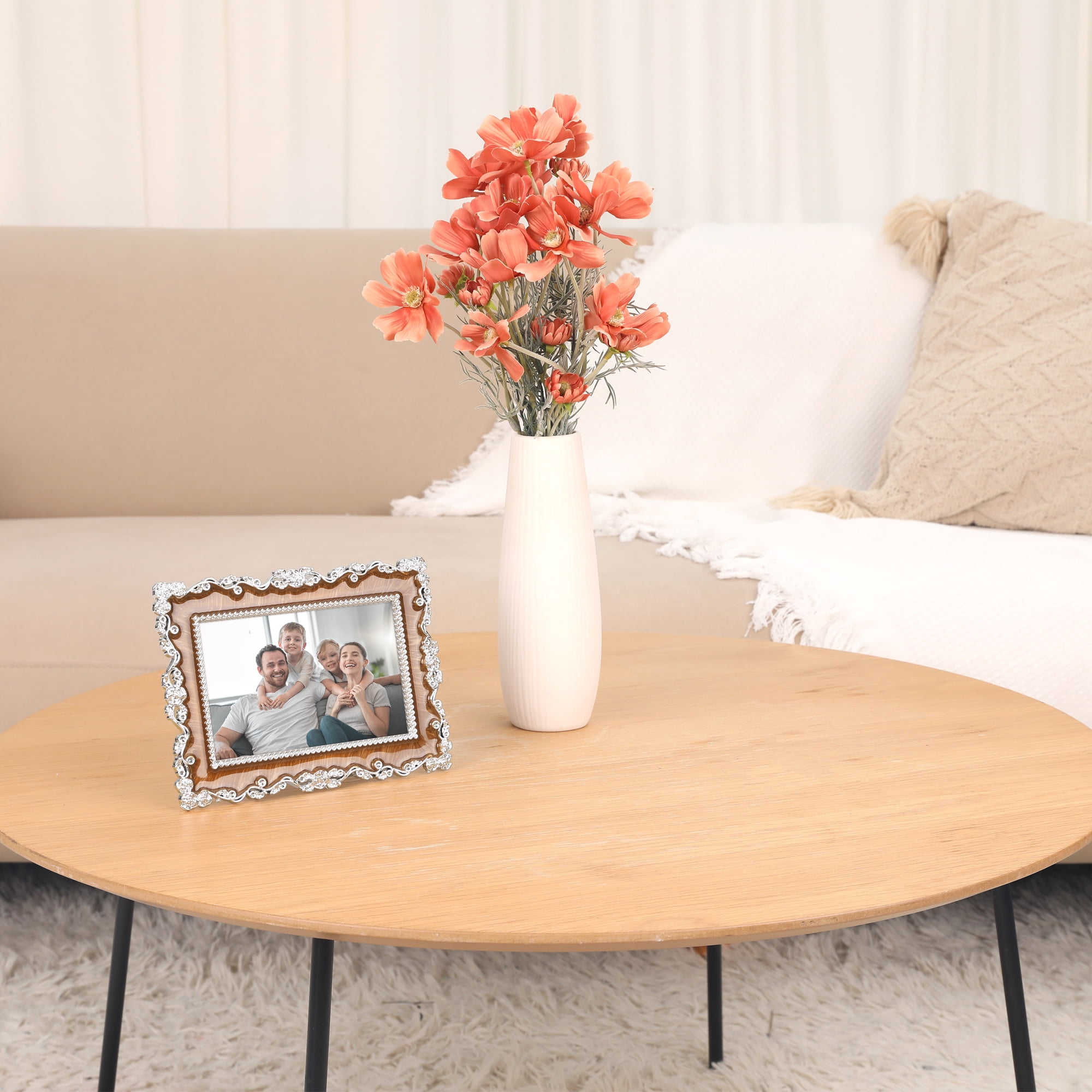 Unique Bargains Picture Frame Luxury Photo Frames Coffee 4x6