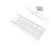 thumbnail image 1 of Jarrón de flores acrílico rectangular para centro de mesa floral, ideal para el hogar y la sala de estar. 10 hoyos, 1 of 9