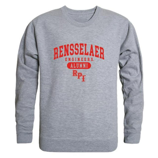 W Republic 560-367-HGY-03 Men Rensselaer Polytechnic Institute Alumni Fleece, Heather Grey - Large