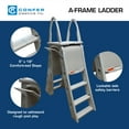 thumbnail image 7 of Confer Plastics Roll-Guard Adjustable A-Frame Pool Safety Ladder, Warm Gray, 7 of 7