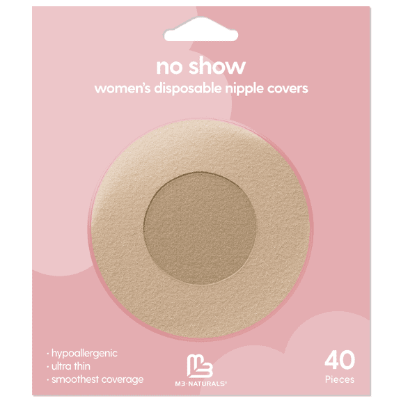 M3 Disposable Nipple Covers for Women | Hypoallergenic & Breathable Nipple Covers | Seamless, Single-Use & Medical Grade, 40 Count