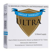 Sweat Shield Ultra Antiperspirant Wipes. Stop All Sweating & Odor For Up To 7 Days With Each Wipe. Dermatologist Recommended