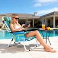 thumbnail image 3 of SLSY Beach Chairs for Adults Heavy Duty,Compact Portable Lay Flat Folding Chair with Backpack Straps and Large Cooler Pouch,Support to 400LBS, 3 of 7