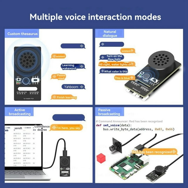 Módulo de Reconocimiento de Voz con IA para el Modelo de Transmisión de Reconocimiento de Sensor de Sonido de Puerto Serie CI1302 del Robot ROS.