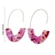 thumbnail image 4 of Pendientes en forma de U Sonducket con estampado de leopardo color Púrpura claro, 4 of 6