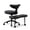 PU | black, variant on Ergonomic Lounge Chair with 360° Rotating Footrest – Supports Cross-Legged, Kneeling & Squatting Postures, Wheels – PU Leather Black