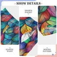 thumbnail image 6 of FORMRS Kids Pajama Pants with Pockets Size 11-12Y Boys Lounge Sleep Bottoms, Vibrant Art Leaves Pattern, 6 of 8