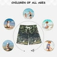 thumbnail image 6 of FORMRS Boys Swim Trunks Quick Dry Mesh Liner Boardshorts Sizes XS-XL, Green Forest Scene, 6 of 7