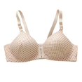 thumbnail image 1 of Gibobby Brasieres Comodos Para Mujer Cómodo estilo de hebilla frontal para mujer sin ajuste de anillo de, cuello delgado y sujetador con pliegue lateral grande(Beige,36), 1 of 3