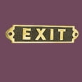 thumbnail image 2 of Renovators Supply Brass Sign Board "Exit" Business Sign Heavy Duty Polished Brass Wall Plate Plaque 7" Length, 2 of 2