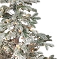 thumbnail image 5 of Northlight Real Touch™️ Pre-Lit Flocked Whistler Noble Fir Artificial Christmas Tree - 4.5' - Clear, 5 of 9