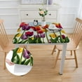 thumbnail image 2 of PIKWEEK Tulip Scape Aesthetic Home Daily Decorative Table Cover for Picnic Dining Kitchen Farmhouse white, 2 of 7