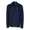 thumbnail image 2 of Men's Cutter & Buck Navy Auburn Tigers Advantage Tri-Blend Pique Long Sleeve Polo, 2 of 3