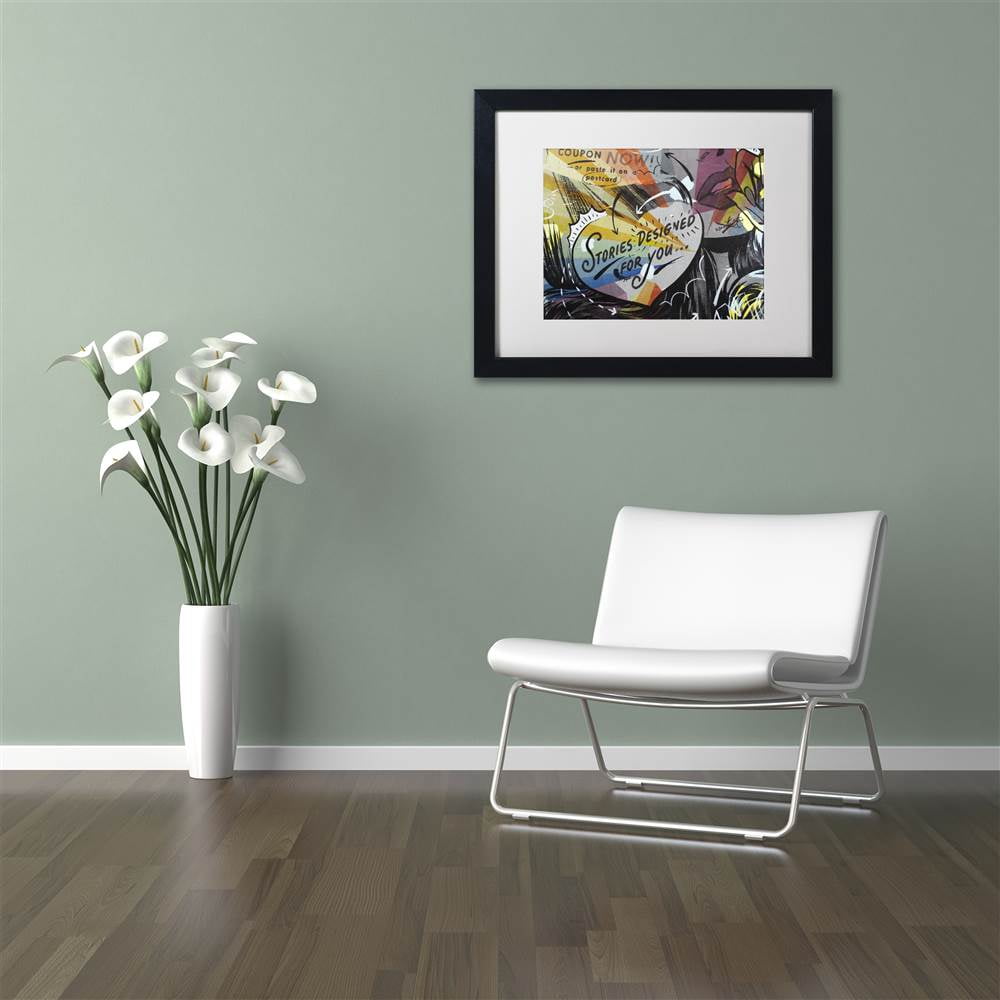 Trademark Fine Art "Coupon Stories" Canvas Art by Dan Monteavaro White Matte, Black Frame