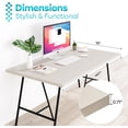thumbnail image 3 of Kaboon 40x18 inch Universal Table Top, Beige Leather, 3 of 7