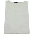 thumbnail image 1 of Patrick Assaraf T-Shirt Henley Extensible en Coton Pima Blanc pour Homme à Motif - S, 1 of 1
