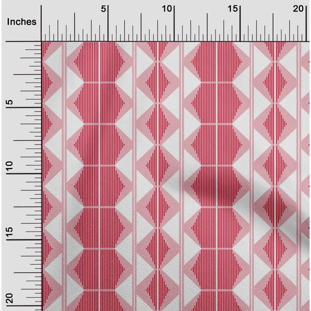 oneOone Cotton Flex Fabric Triangle & Hexagon Geometric Decor Fabric Printed BTY 40 Inch Wide
