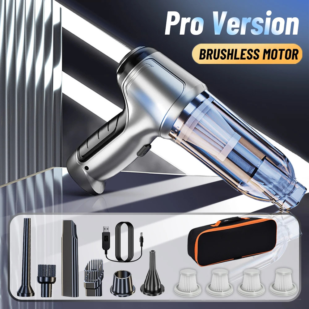 Car Vacuum Cleaner 95000PA Strong Suction Handheld Wireless Vacuum Cleaner Blower 2 in 1 Portable Vacuum Cleaner For Car Home