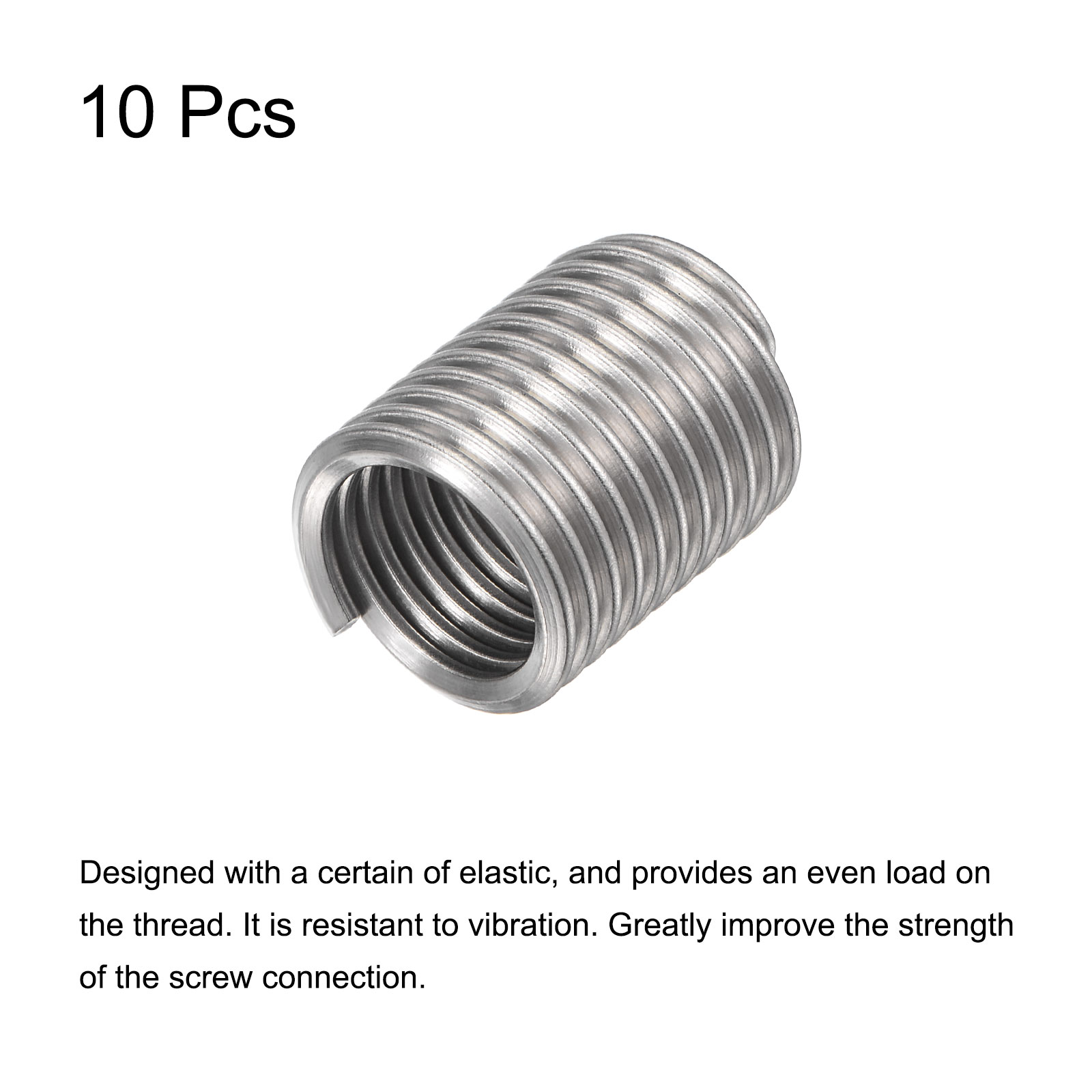Unique Bargains Wire Thread Inserts Stainless Steel Coiled Wire Threaded Sleeve 1/2-13 UNC