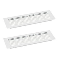 Air Vents Cover, 2Pcs 250 x 80mm Aluminum Alloy Mesh Air Return Vent Cover, Louvered Ventilation Grille (Silver)