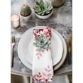thumbnail image 2 of Red Eucalyptus Leaves Cloth Napkins Set of 6 Reusable Dinner Napkins, Summer Botanical Weeping Cocktail Napkin Washable Table Napkins for Wedding/Holiday Party/Baby Shower 20"x20", 2 of 7
